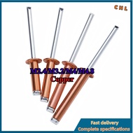 Copper blind rivets, pull rivets, pull nails, semi-round head copper pull nails, open round head cop