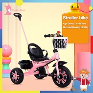 COD Bike for kids Girl Boy Baby Bike Tricycle with Front Back Basket and Push Handle for 1 Year Old