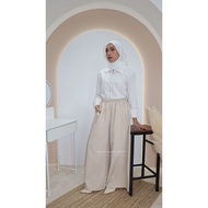 [JRS] Stacy Palazzo Pants Loose Fit Flowy Dailywear Premium Cotton Luxe By JR Stitch Sdn Bhd