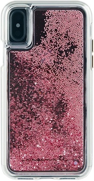 Case-Mate iPhone X Case - WATERFALL - Cascading Liquid Glitter - Protective Design - Apple iPhone 10 - Rose Gold Rose Gold iPhone X