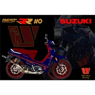 Suzuki Crystal RC 110 & Best RR110 Livery Walter Wolf Striping Trim Sticker