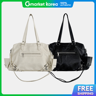 Susu | Lego Stud Leather Belted Shoulder Crossbody Bag (26Ba005)