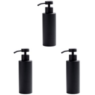 3X Hand Soap Dispenser- Dish Bath Countertop Lotion Dispensers,Black Liquid Wash Brushed Metal Soap Bottle