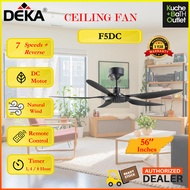 DEKA KRONOS F5DC 56'' 5 Blades 7 Speed Forward+Reverse DC Motor Remote Control DEKA Ceiling Fan Kipa