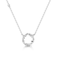 Jewellista จี้พร้อมสร้อย รูปหัวใจ Leona ประดับพลอย CZ มี 3 สี ชุบโรเดียม ชุบทอง14K  ชุบRose Gold