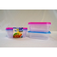 LAVA Plastic BPA Free Kitchen Storage 3pcs Food Container 890ml (FC225)