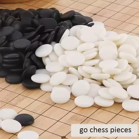 Go Chess Piece Double Convex Standard Gomoku Black and White Chess Piece 361pcs Go Chess Gomoku Boar