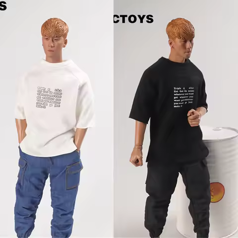 CCTOYS CC 006 1/6 Man Soldier Loose Print T-Shirt Trendy Korean Top Clothes For 12 Inch Action Figru