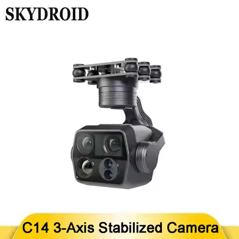C14 3-Axis Stabilized Camera by Skydroid, 5MP Four-Light 3X Digital Zoom TF Card Recording 2.5H for 