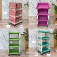 FAWSLINE 4-TIER RACK + WHEELS || 4-Tier Trolley Rack || 4-Tier Multipurpose Shelf || 4-Tier PORTABLE