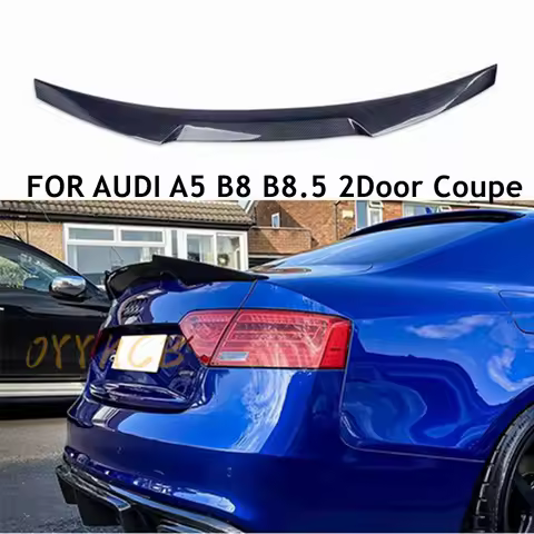 FOR AUDI A5 B8 B8.5 2Door 2009-2016 Coupe PSM/M4/R/S/V/BLE Style Carbon fiber Rear Spoiler Trunk win