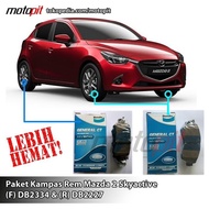 Bendix Mazda 2 Skyactiv Front Rear Brake Pads Package Db2334 Db2227