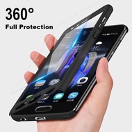 360 Full Cover Samsung Note 5 4 3 Galaxy Note 8 9 Phone Case Hard PC With Free Glass