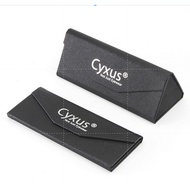 Cyxus triangle foldable portable black glasses case-7501Z14