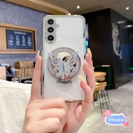 Luxury Butterfly Mirror Stand Phone Case For Realme C25S C25Y C21Y C20A C17 C15 C12 C11 C3i Q5 Q5X Q