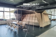 PAYUNG.CAMP Village T-Rex Village T Tent Extra Large Luxury 8-10 persons Family Tent with Extended A