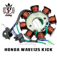 HONDA WAVE125 WAVE 125 W125 KICK STARTER FUEL COIL ASSY STARTER COIL WAVE125 W125 KICK STATOR COIL A