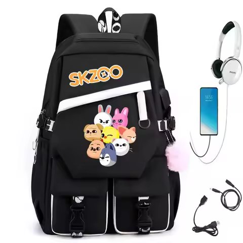 New StrayKids shoulder bag student backpack leisure bag travel backpack SKZOO School Bags Boys Girls