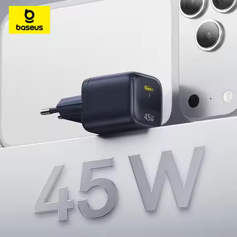 Baseus 45W GaN Charger For iPhone 17 16 15 Pro Max Samsung Galaxy Fast Charger Phone Charger USB C C