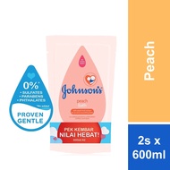Johnson's Baby Peach Bath Refill 600ml TP