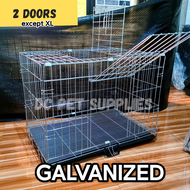 GALVANIZED (XL-4XL) Colapsible Cage for Dog (2Doors)