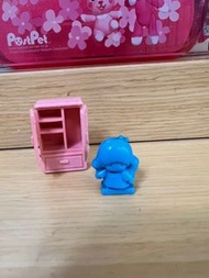 中古 Sanrio 1991 Lala little twin stars 小天使 雙子星 Kiki Lala figure 公仔 衣櫃 衣櫥 食玩 擺設 公仔