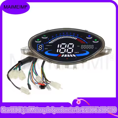 New 12000RPM Gauge Digital Motorcycle Speedometer LED RPM Dashboard For Honda Biz 100 C100 1998-2005
