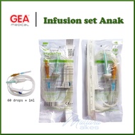 Infusion Set Anak GEA / Infuset Anak / Selang Infus Anak /Infus set Anak