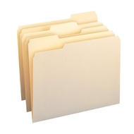 <ZU shop>File Folders Manila Letter Size8-1/2" x 11" Classic Paper 1/3-Cut Tab in Left Right Center 