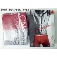 Byford London Men Underwear Bamboo Spandex Trunk Shorty Briefs Seluar Lelaki (2 Pc XXL / 2XL Size - 