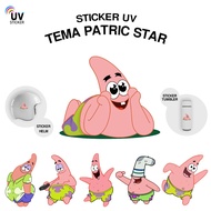 UV STICKERS Patrick Star Theme Motorcycle Car Helmet Tumbler 3D DTF UV By UVSticker