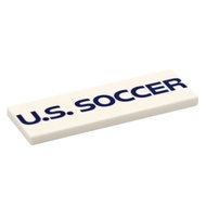 COOLPON | This Is Lego®LEGO®Genuine Parts White Tile 2x6 Printing U.S. SOCCER 69729pb254