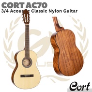 CORT AC70 3/4 Junior Acoustic Classic Nylon Guitar - Gitar Nilon Mini - GERBANG SHOP
