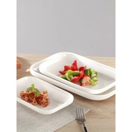 Ins White Ceramic Nordic Style Rectangle Plate Dessert Plate