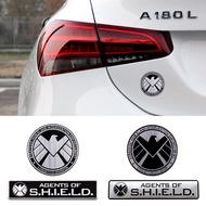 Car Modification Personalized 3D Metal S.H.I.E.L.D Logo Stickers,Body Stickers,Tail Stickers,Side Em