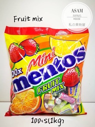 MENTOS MINI ROLL FRUIT MIX/MINT/RAINBOW 100roll