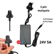 (POWER ADAPTOR) AC/DC 12V5A 12V6A 12V8A 12V10A 24V 3A 24V 5A 24V 6A/ Adaptor UK 3 Pin Plug / Power S