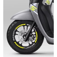 Stiker Pelek Scoopy 2018-2023 Stiker Velg Scoopy 2018-2023 Menyala