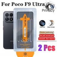 For Poco F9 Ultra 2 Pcs One-click Privacy Tempered Glass Screen Protector For Redmi Note 17 Poco F9 