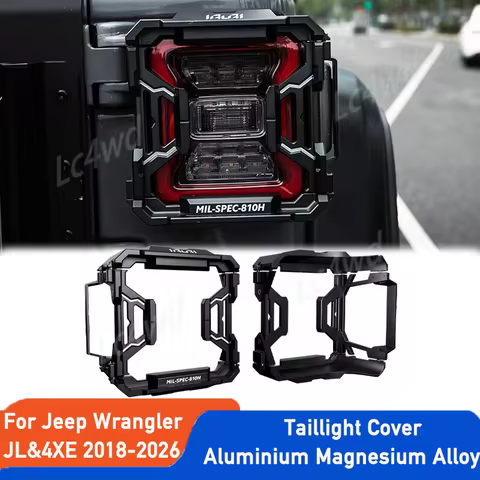 LC4WD Exterior Accessories IRURI Series Aluminum TailLight Cover Rear Lamp Guard Protector For Jeep 