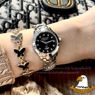 GRAND EAGLE นาฬิกาข้อมือผู้หญิง สายสแตนเลส รุ่น AE002L - Silver/Black