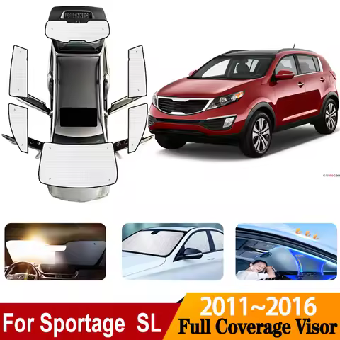 Anti-UV Car Sun Visors For Kia Sportage 3 SL MK3 2011~2016 Thermal insulation Sunscreen Window Sunsh