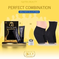 [COMBO] ANTI CELLULITE CREAM & PANTS SLIMMING GRIDLE BY QAYRA BEAUTY BLACK ONLY