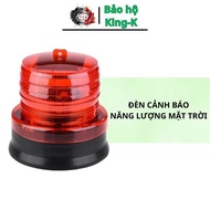 Solar warning light, rotating flashing warning light, warning of danger, construction incident