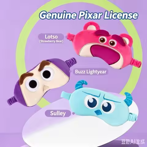 Genuine Disney Cartoon Eye Mask Buzz Lightyear Lotso Sulley Blackout Sleep Aid Skin-Friendly Soft Br
