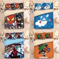 Marvel 床單套裝 床上用品 綠巨人 床笠 枕頭袋 枕套 美國隊長 iron man 蜘蛛俠 spider man 蝙蝠俠 禮物 家居 日用品 綠巨人 公仔 實用 禮物 送禮 生日禮物 聖誕禮物 