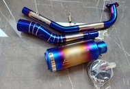 ท่อไทเทR15ปี2017-2021รุ่น MT15XSR155 วัสดุแสตนเลสเกรด 304 สวม 2 นิ้ว (51 มม.)+ปลายท่อเอสซีรุ้ง 9.5นิ