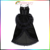 Slimming Black Dress Women Retro Dress Women’s Dark Gothic Cosplay Dress Halloween Costume Sleeveles