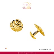 WELL CHIP Circle Gold Earstud- 916 Gold/Anting-anting Emas - 916 Emas