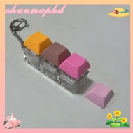 CHANMVPHD Fidget Keychain, Keys Button Keycap Finger Keyboard Cap, Relaxing DIY Keyboard 3 Keys Reli